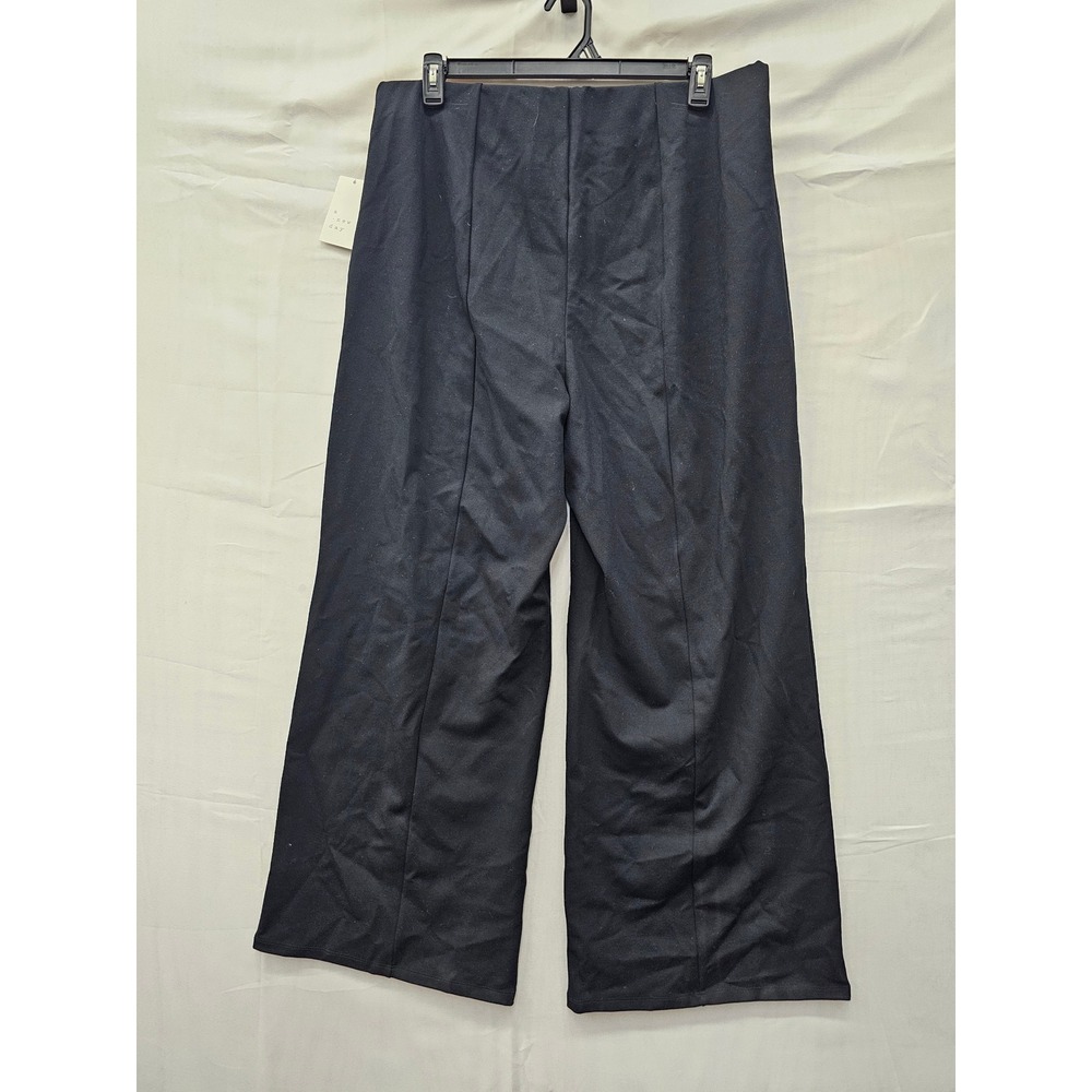 A New Day Womens Pull On Wide Leg Pants Black Rayon Blend Casual Size XXL - Picture 2 of 7